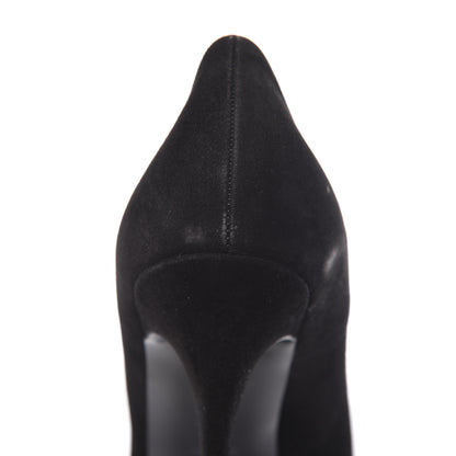 Saint Laurent Suede Calfskin Tribtoo 80 Pumps 39.5 Black 10 of 11