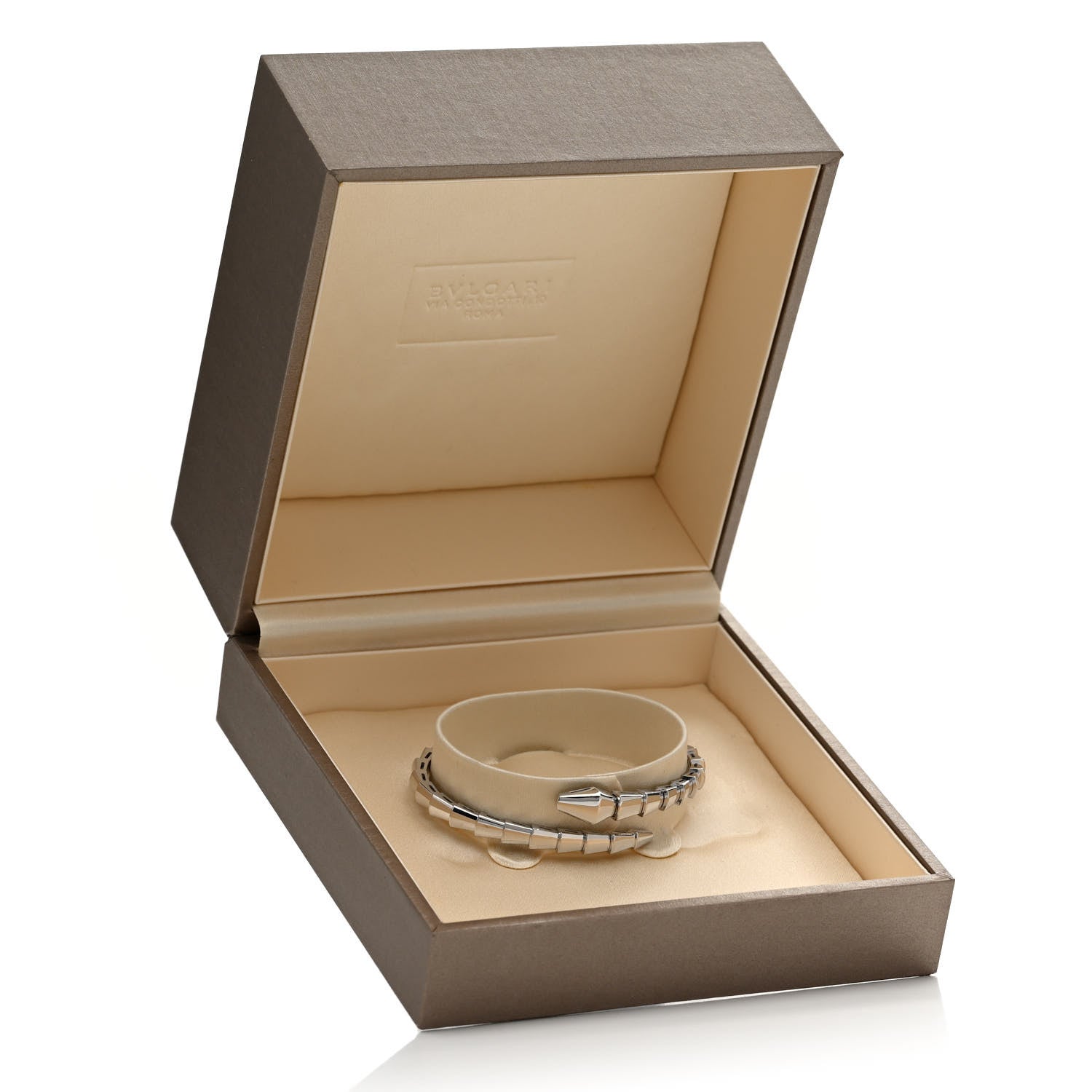 Bulgari 18K White Gold Serpenti Viper Bracelet 15 4 of 4