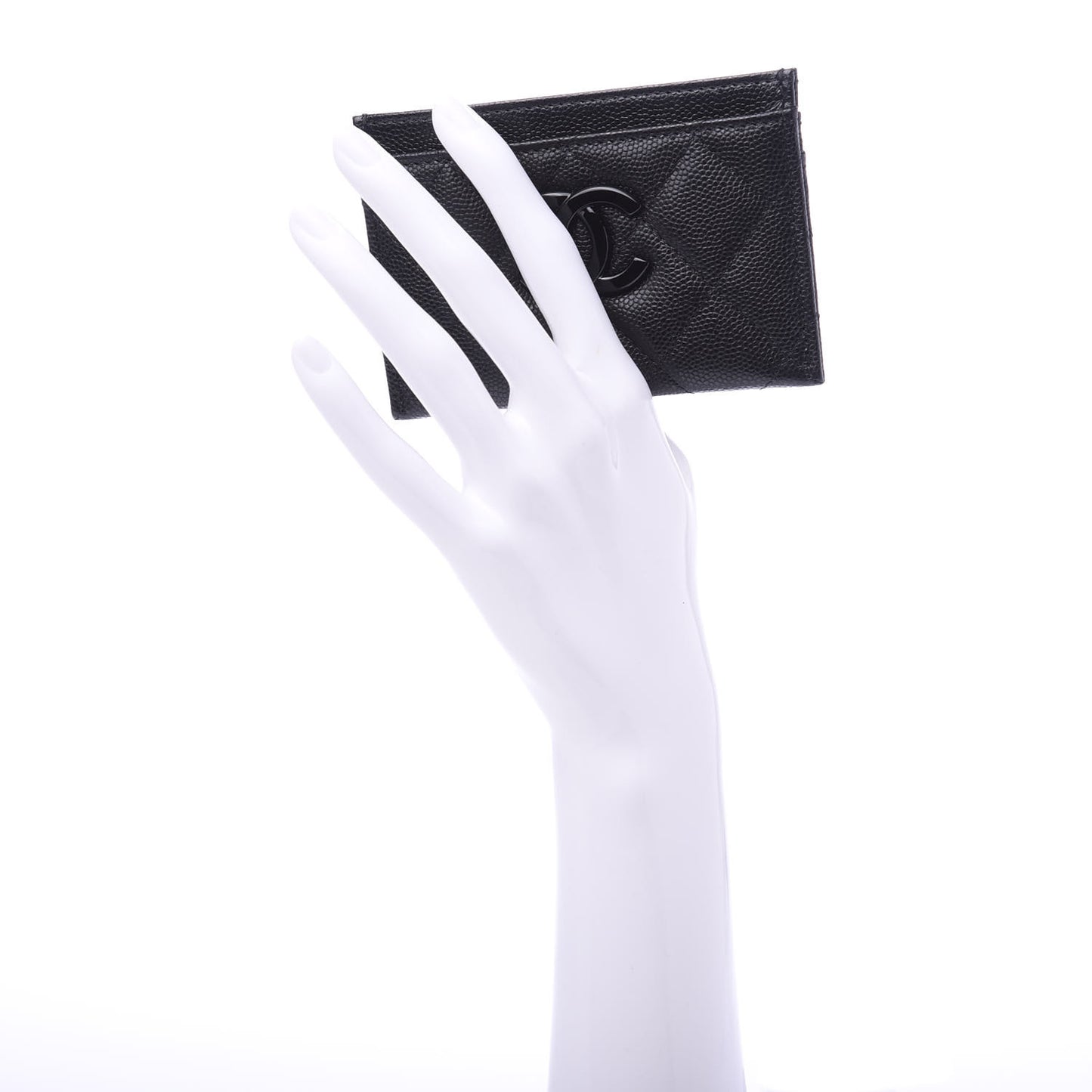 Caviar Quilted My Everything Card Holder Black