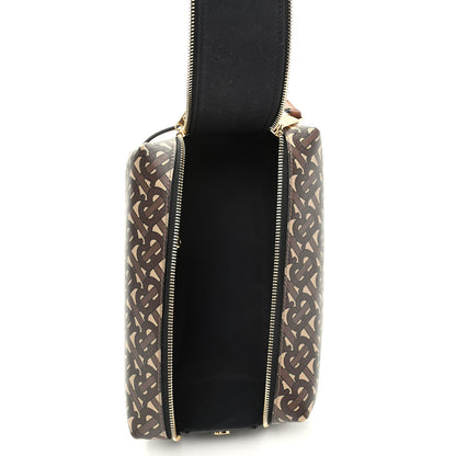 Burberry E-Canvas Monogram Travel Pouch Bridle Brown 5 of 9