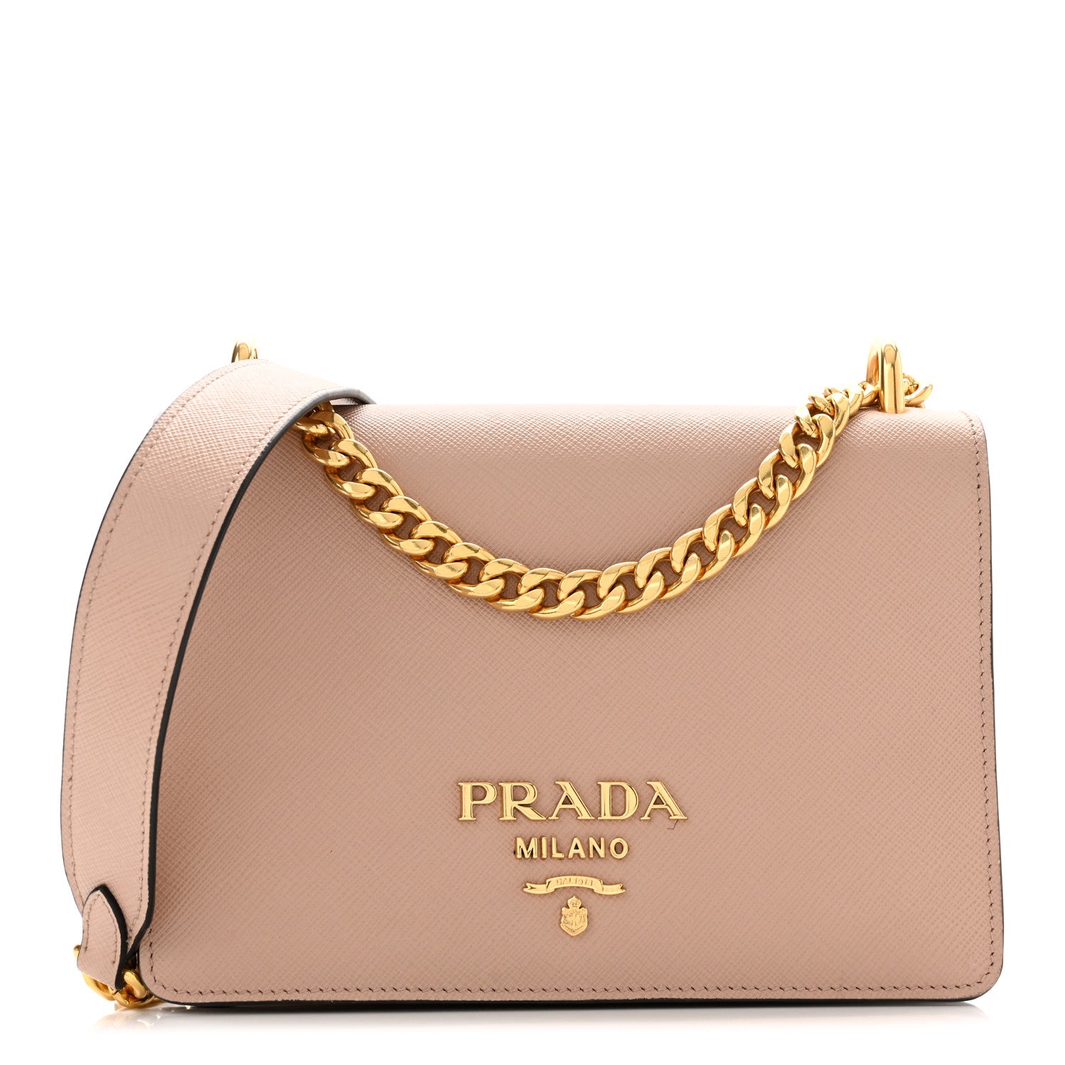 Prada Saffiano Chain Shoulder Bag Cipria 1 of 9
