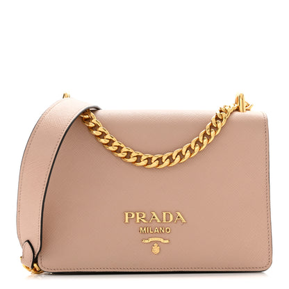 Prada Saffiano Chain Shoulder Bag Cipria 1 of 9