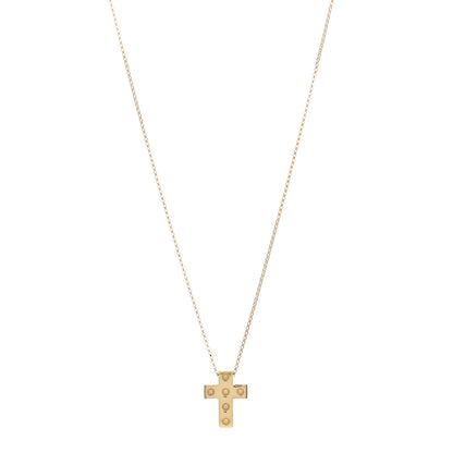 Roberto Coin 18K Yellow Gold Pois Mois Cross Pendant Necklace 1 of 4