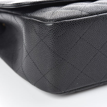 Chanel Caviar Quilted Jumbo Single Flap Black 5 of 10