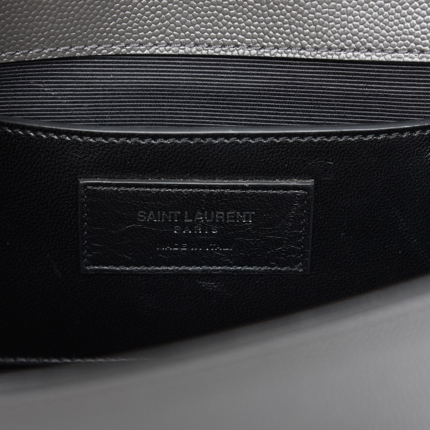 Saint Laurent Grain De Poudre Medium Classic Monogram Kate Satchel Coal 6 of 6