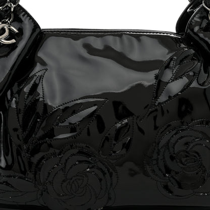 Chanel Patent Camellia Shoulder Bag Black 8 of 11