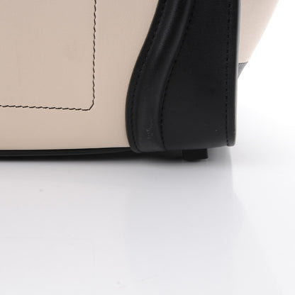Celine Sleek Calfskin Micro Bi-Color Luggage Black Beige 8 of 12