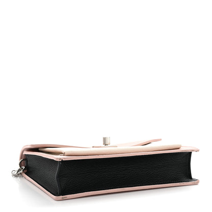 Louis Vuitton Calfskin Mylockme Chain Pochette Rose Ballet White 3 of 10