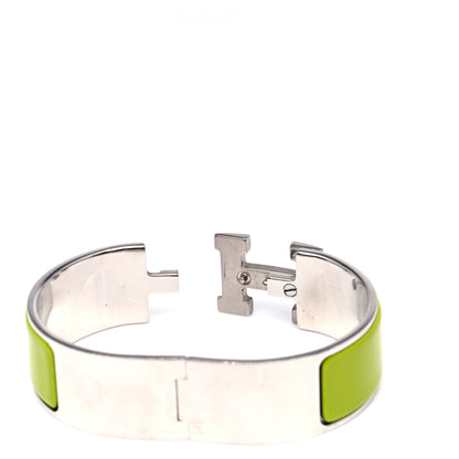 Hermes Enamel Wide Clic Clac H Bracelet GM Vert Anis 5 of 6