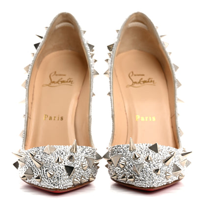 Christian Louboutin Potpourri Strass Pigalli 120 Pumps 36 Silver 3 of 12