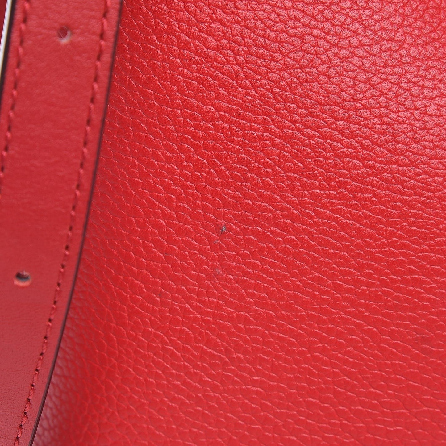 Grained Calfskin Medium Milla Hobo Ruby Red