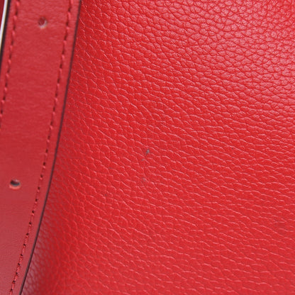MCM Grained Calfskin Medium Milla Hobo Ruby Red 23 of 24