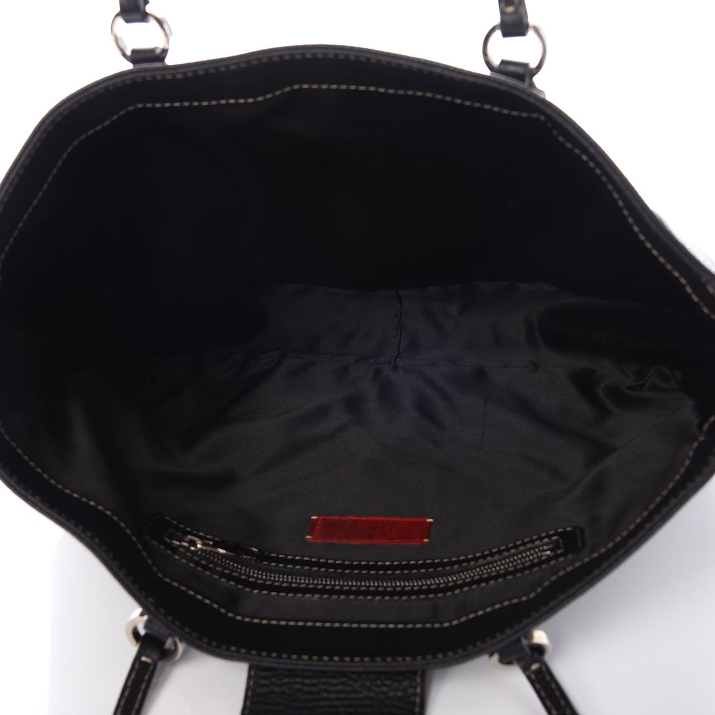 Grained Calfskin Tote Black