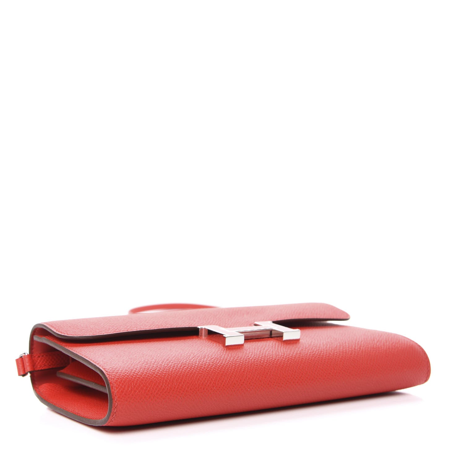 Hermes Epsom Enamel Constance Wallet To Go Rouge de Coeur Rubis 4 of 7