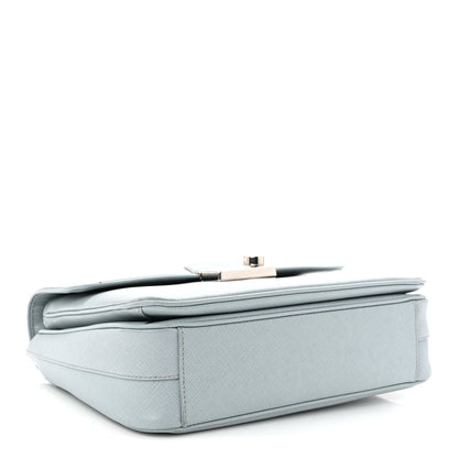 Prada Saffiano Lux Sound Top Handle Light Blue 4 of 17