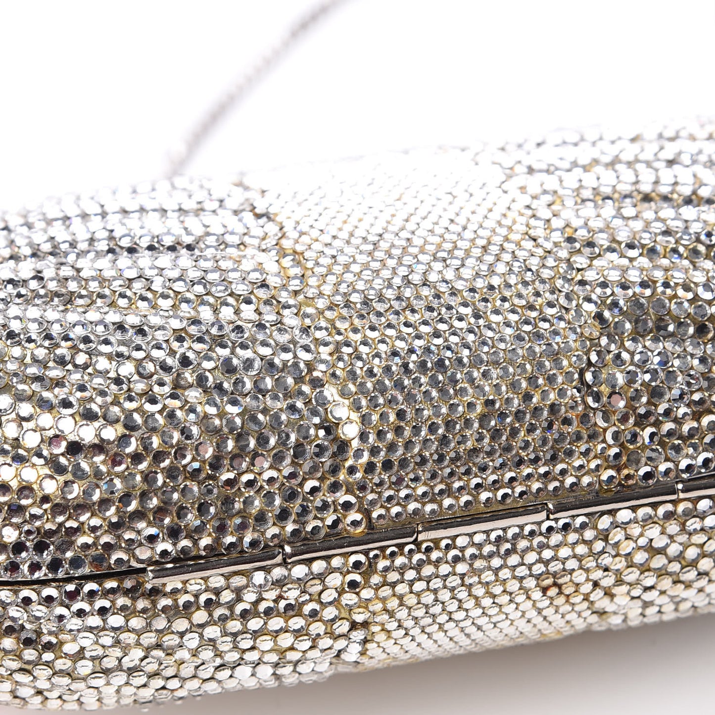 Swarovski Crystal Minaudiere Clutch Silver
