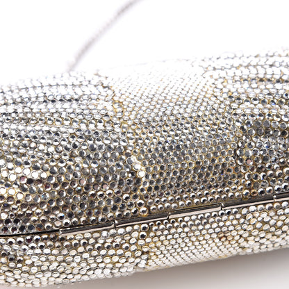 Judith Leiber Swarovski Crystal Minaudiere Clutch Silver 8 of 16