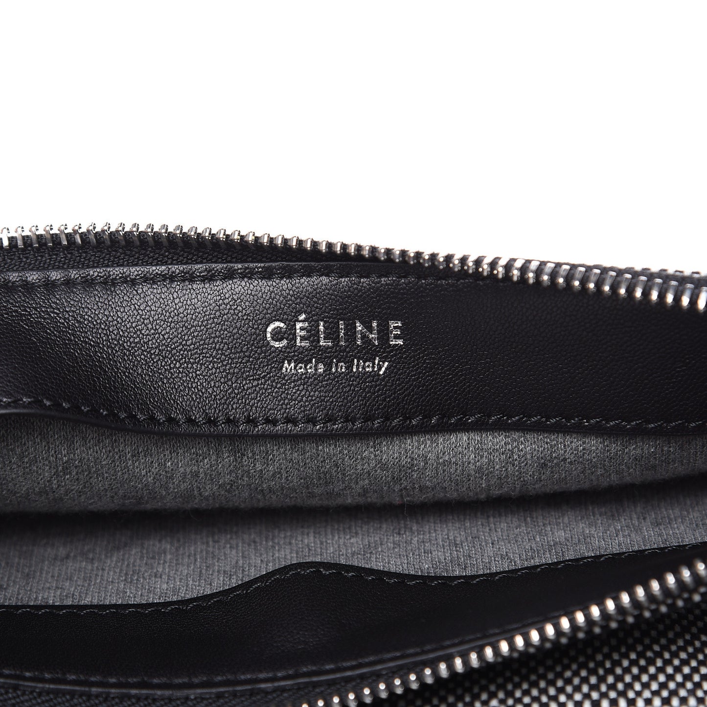Cotton Canvas Large Trio Crossbody Bag Black White