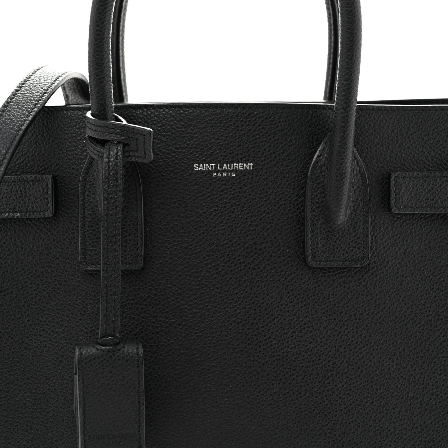 Grained Calfskin Baby Sac De Jour Black