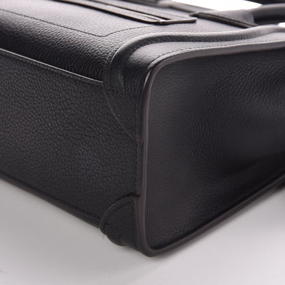 Celine Drummed Calfskin Nano Luggage Black 11 of 13
