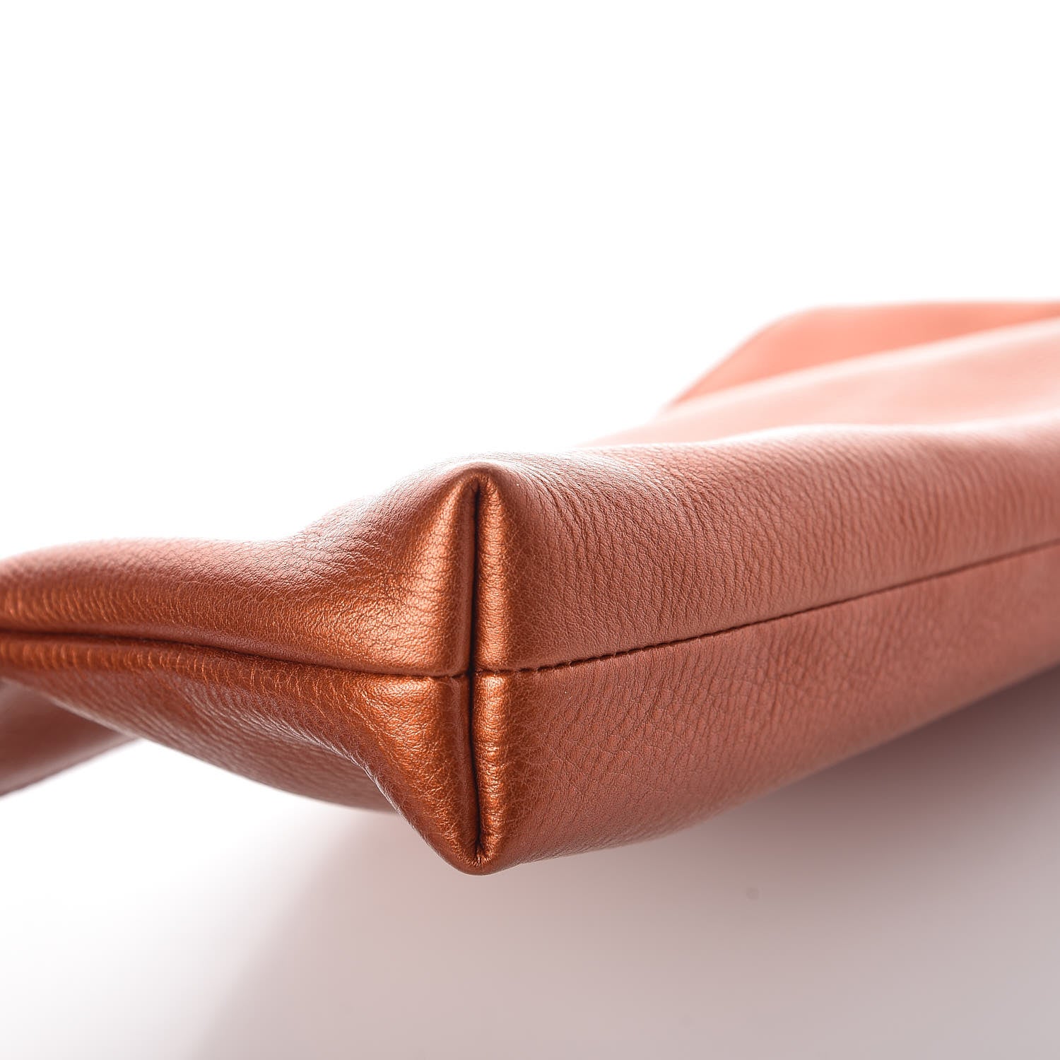 Gucci Metallic Pebbled Calfskin Tassel Clutch Orange 5 of 9