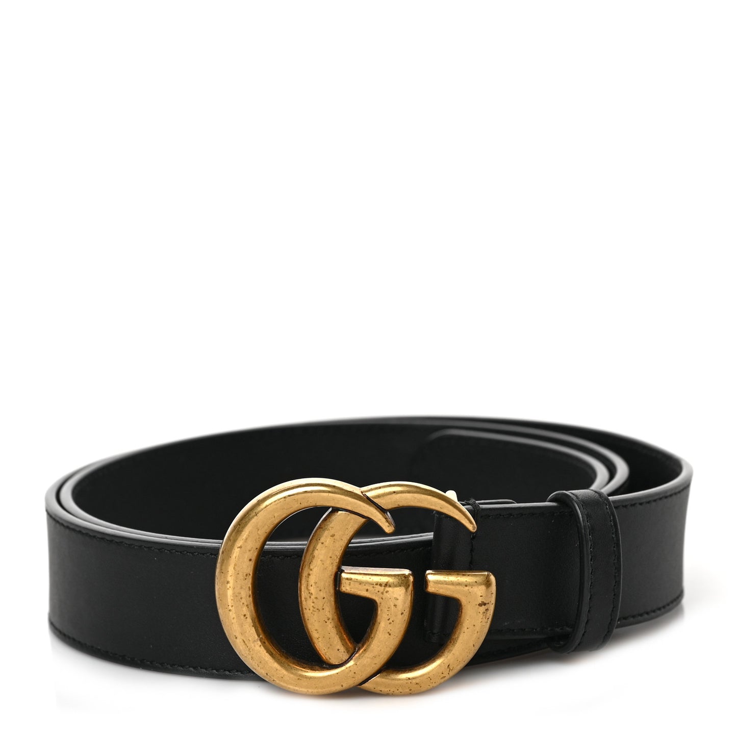 Moon Calfskin Double G 30mm Belt 90 36 Black