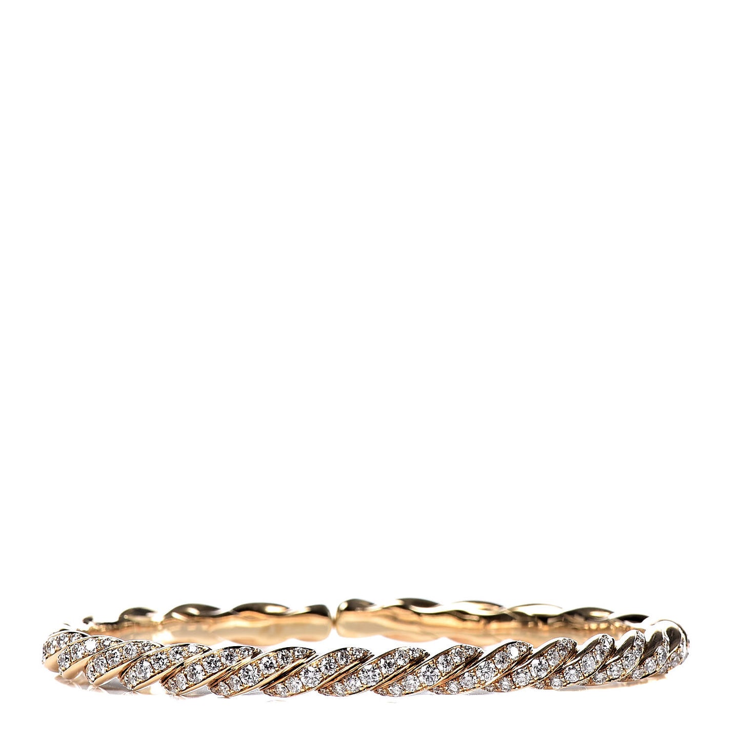 18K Yellow Gold Diamond 5mm Paveflex Single Row Bracelet
