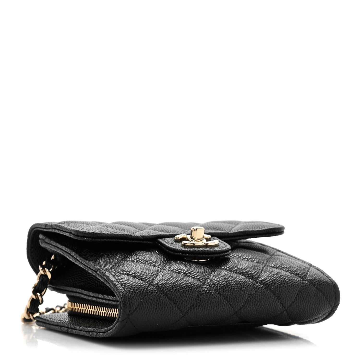Chanel Caviar Quilted Clutch With Chain Bag Black 4 of 12
