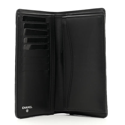 Chanel Patent Calfskin Quilted Yen Wallet Black 5 of 8