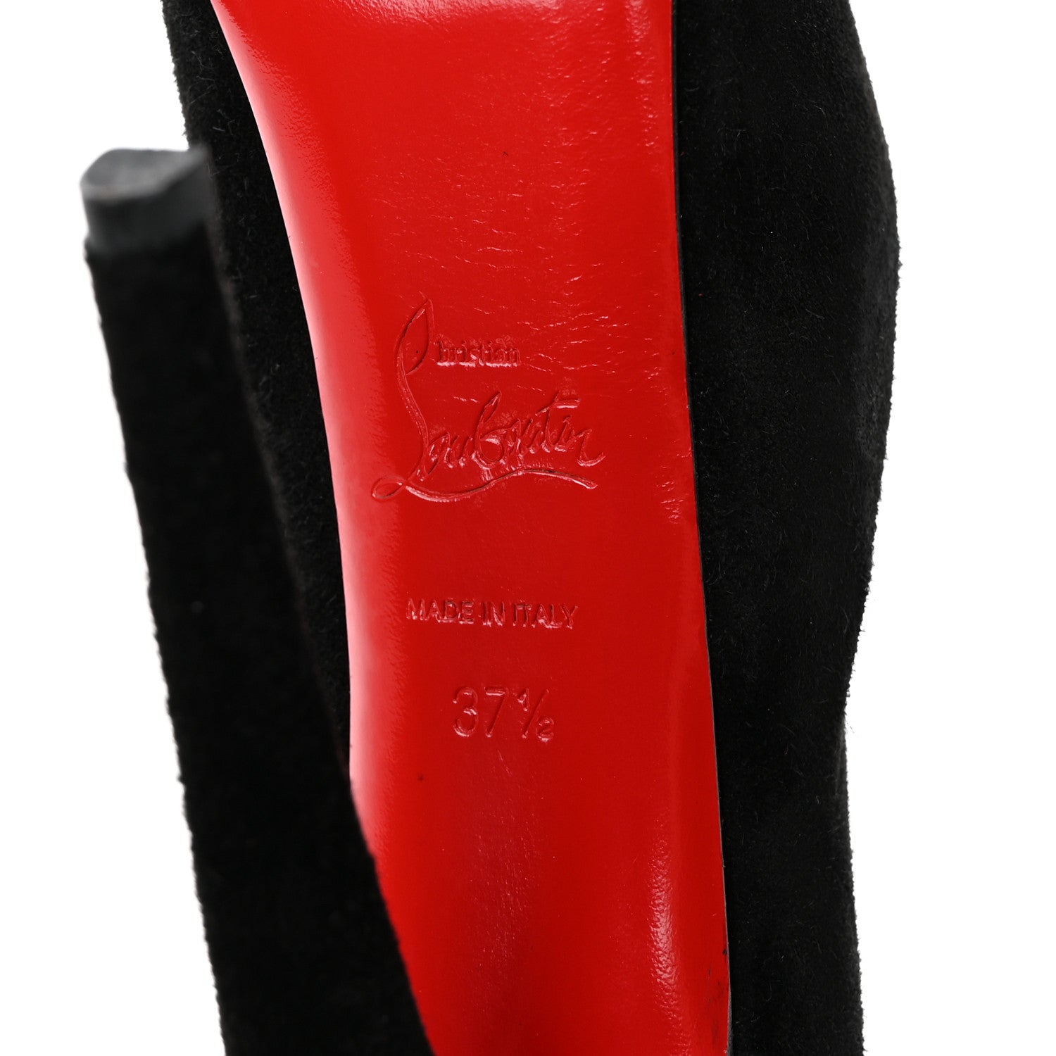 Christian Louboutin Suede Fringe Interlopa 160 Over The Knee Boots 37.5 Black 7 of 8