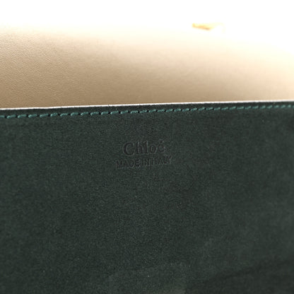 Chloe Suede Smooth Calfskin Drew Shoulder Bag Intense Green Brown 7 of 10