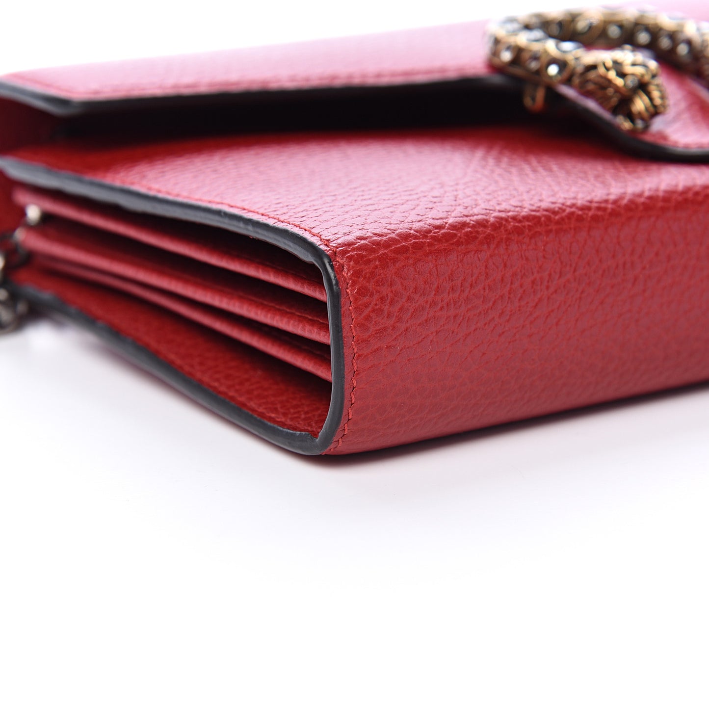 Calfskin Mini Dionysus Chain Wallet Hibiscus Red