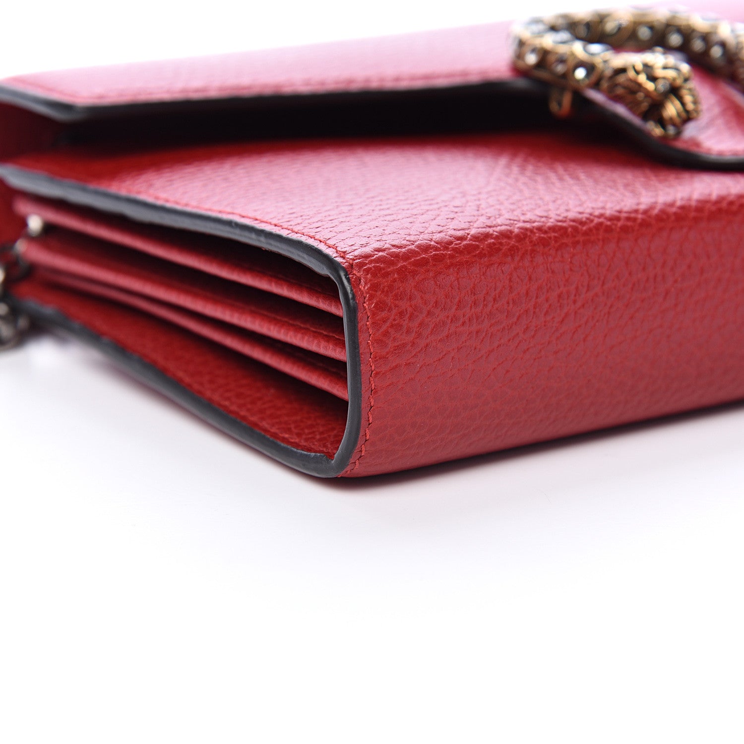 Gucci Calfskin Mini Dionysus Chain Wallet Hibiscus Red 8 of 10