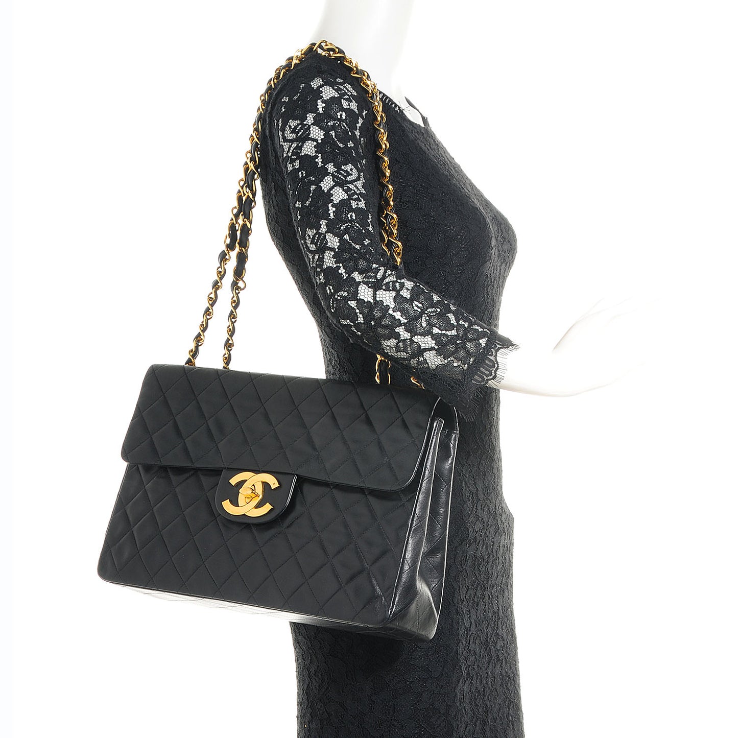 Lambskin XL Jumbo Flap Navy
