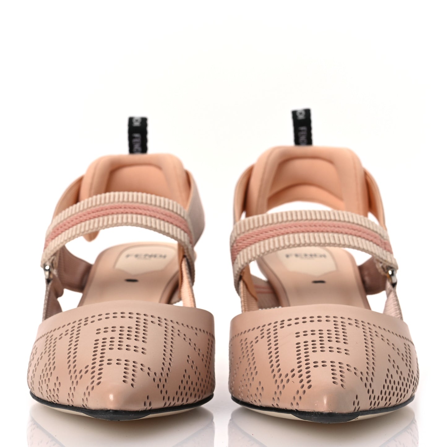 Vitello Laser Cut FF Colibri 55mm Slingback Pumps 37 Nude Phard