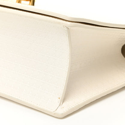 Christian Dior Patent Micro-Cannage 30 Montaigne Chain Flap Bag White 10 of 11