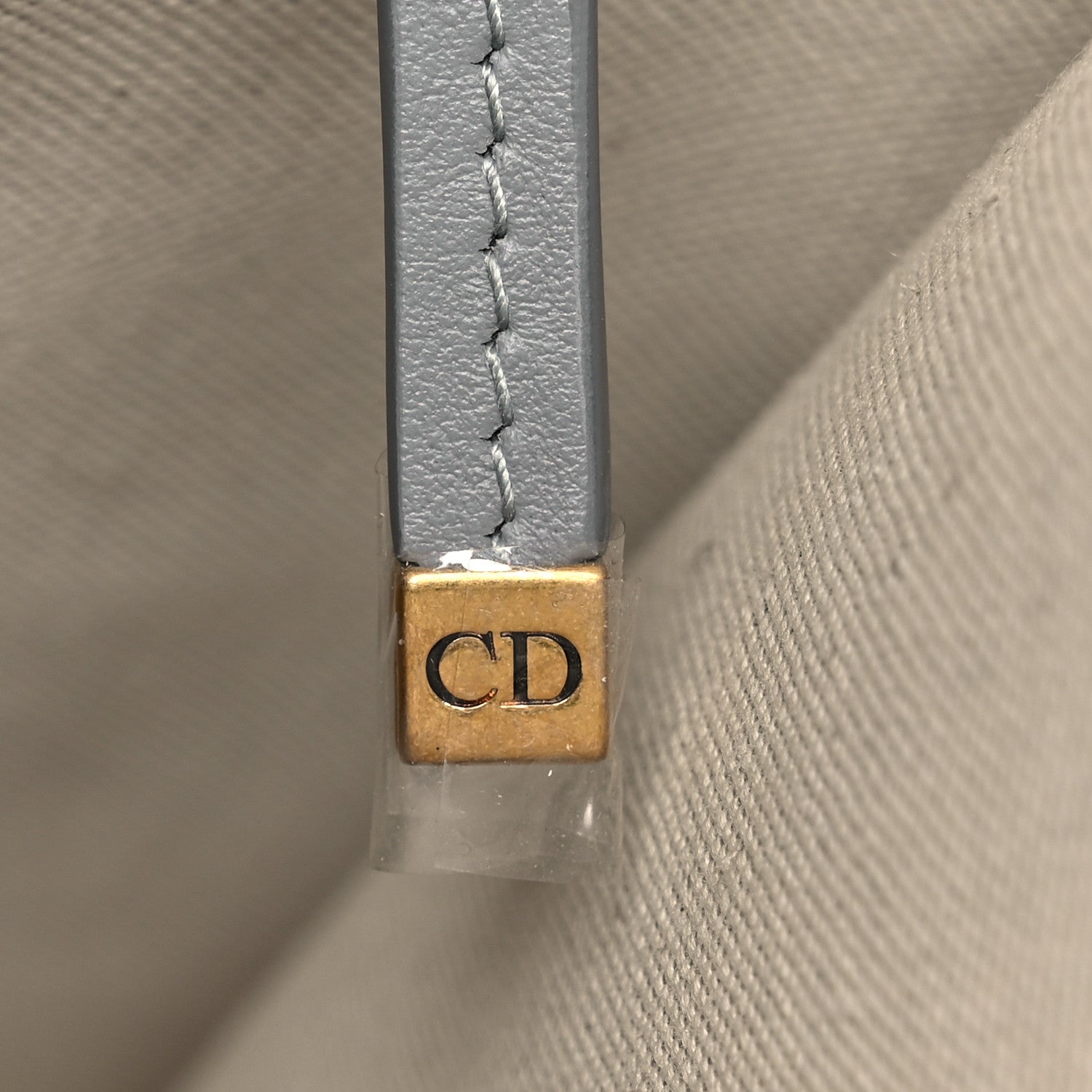 Christian Dior Oblique Chambray Calfskin Medium Book Tote With Strap Grey Latte 11 of 12