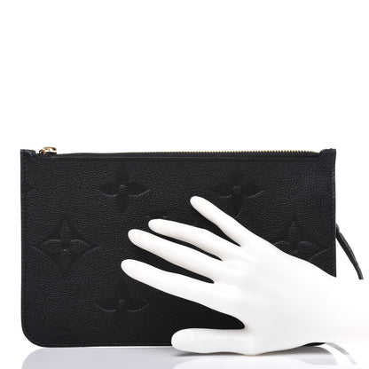 Louis Vuitton Empreinte Monogram Giant Neverfull MM Pochette Black 2 of 8