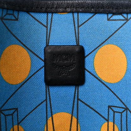 MCM Visetos Large Project Reversible Shopper Tote Munich Blue 7 of 21