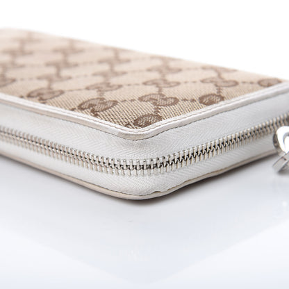Gucci Monogram Large Twins Zip Around Wallet Beige Ebony White 24 of 27
