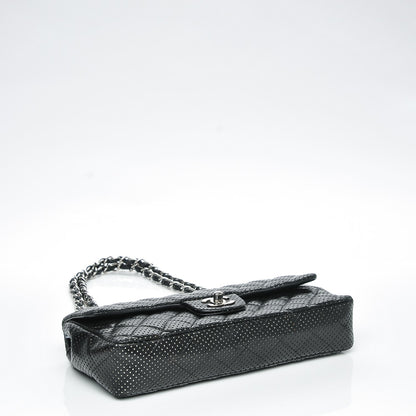 Chanel Lambskin Perforated East West Flap Black 4 of 6