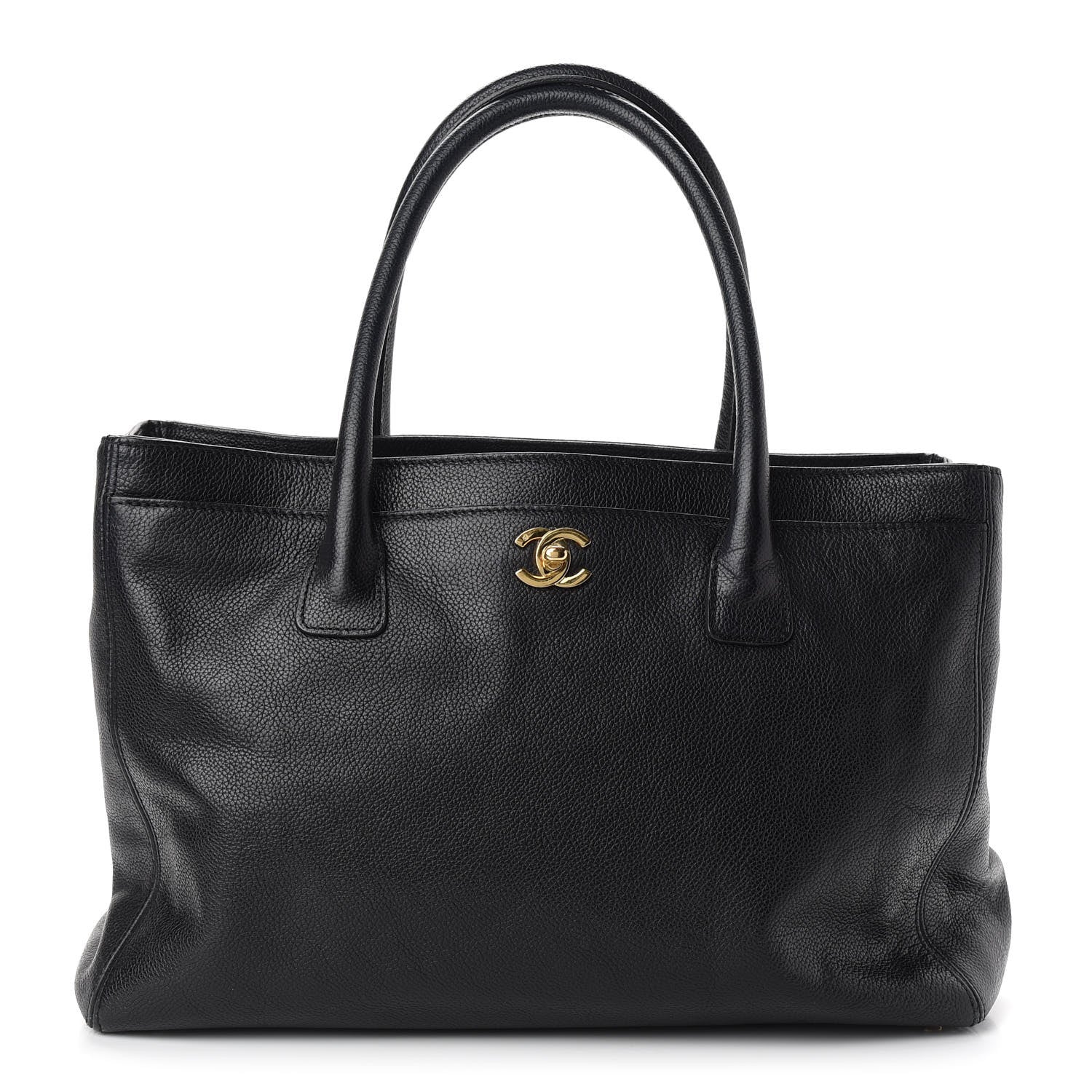 Chanel Calfskin Cerf Executive Shopper Tote Black 1 of 12