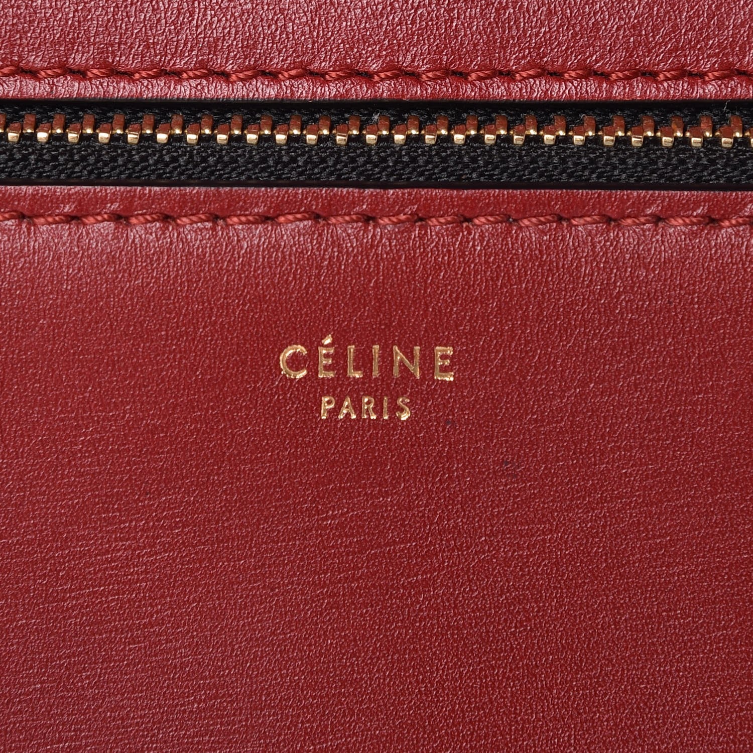 Celine Smooth Calfskin Large Edge Shoulder Bag Red 6 of 18