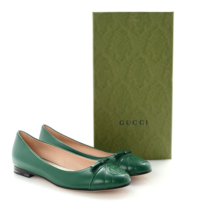 Gucci Double G Ballet Flats 39.5 Green 10 of 10