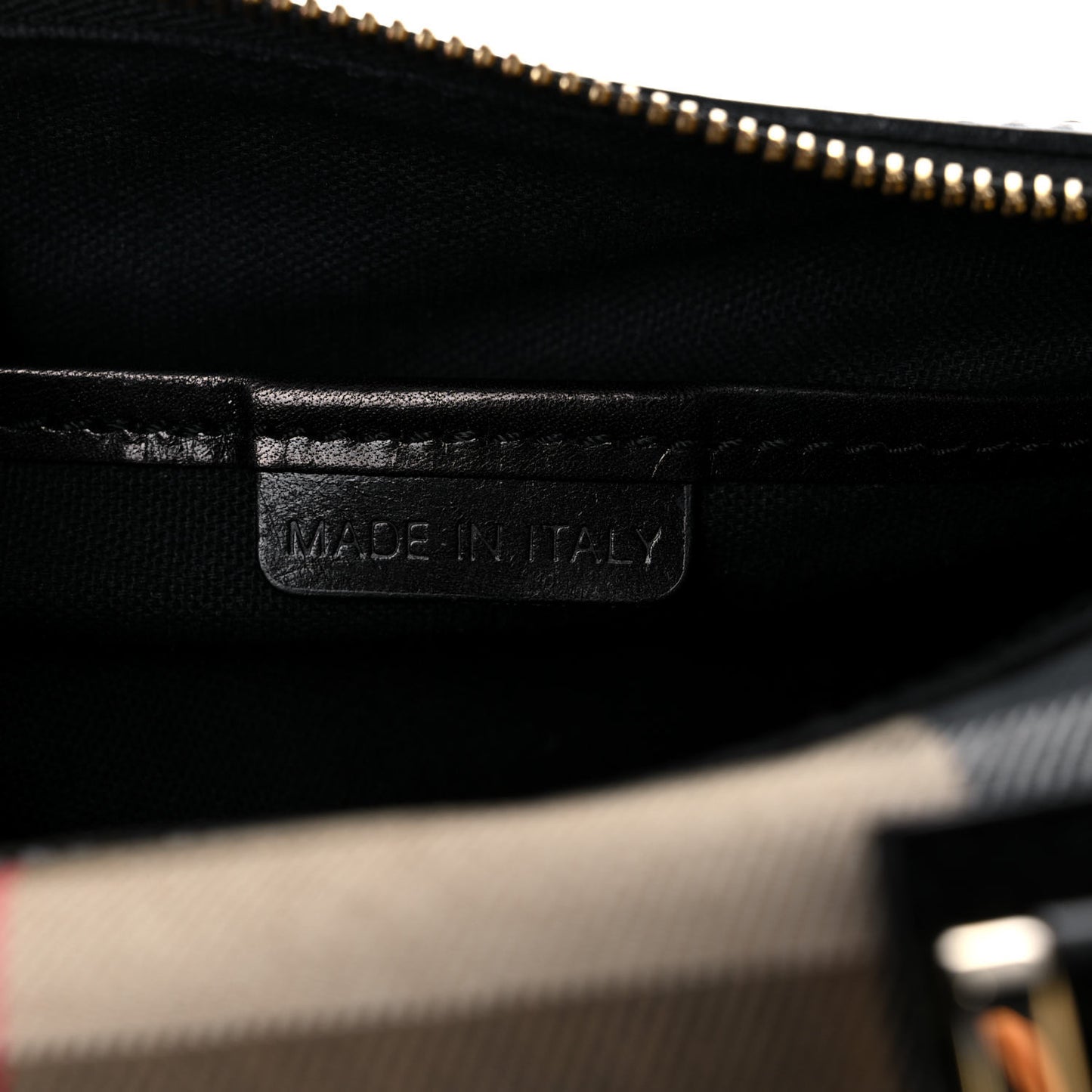 House Check Bridle Calfskin Medium Alchester Bowling Bag Black