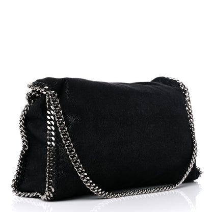Stella McCartney Shaggy Deer Small Falabella Fold Over Tote Black 3 of 9
