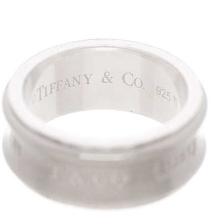 Tiffany Sterling Silver Titanium 1837 Band Ring 53 6.5 4 of 5