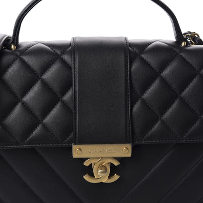 Chanel Calfskin Quilted Chevron In The City Bag Black 11 of 12