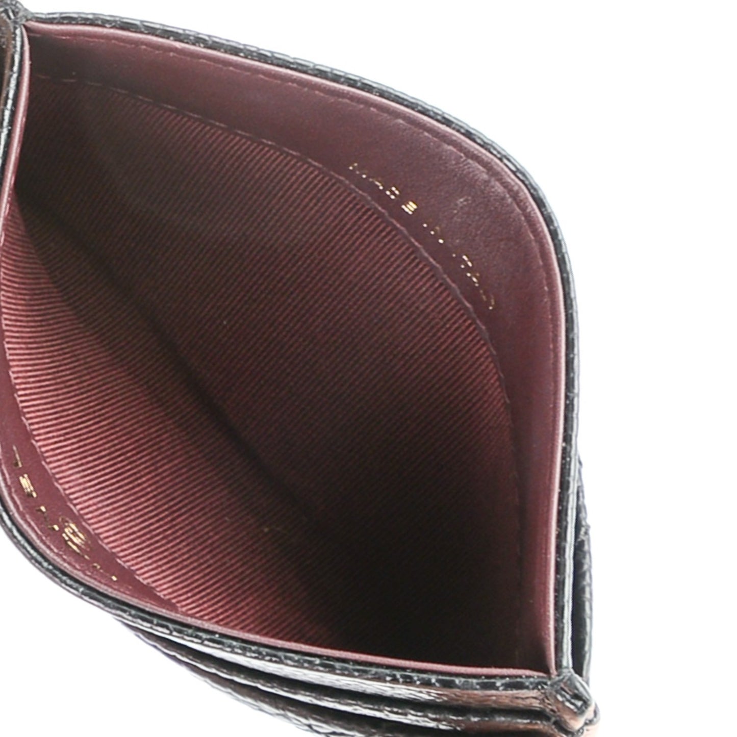Caviar Quilted Card Holder Black