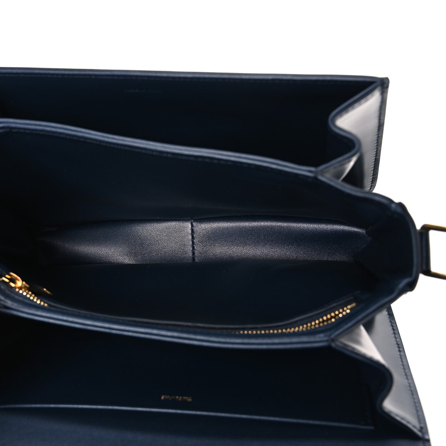 Shiny Calfskin Medium Triomphe Navy Blue